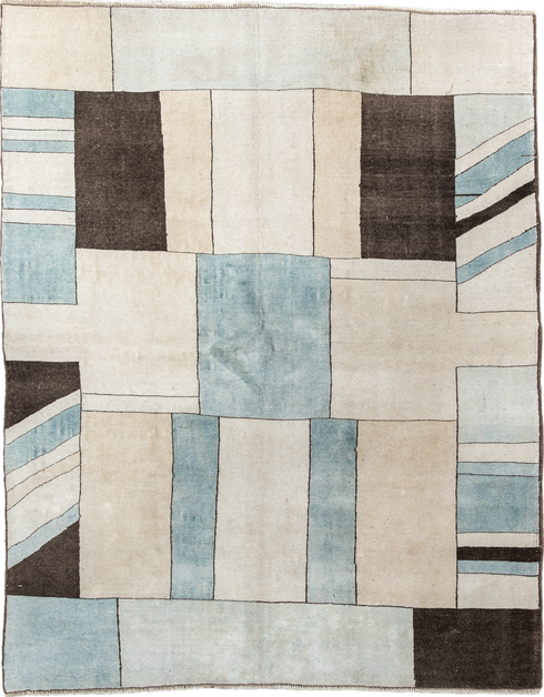 Vintage Art Deco Area Rug (5' x 6')